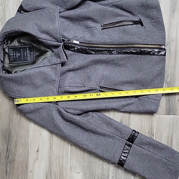 Guess grey and faux leather moto jacket - Picture 6 of 15